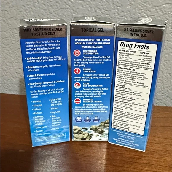 3 New Sovereign Silver First Aid Gel Topical Healing homeopathic medicine NIB - Picture 2 of 3